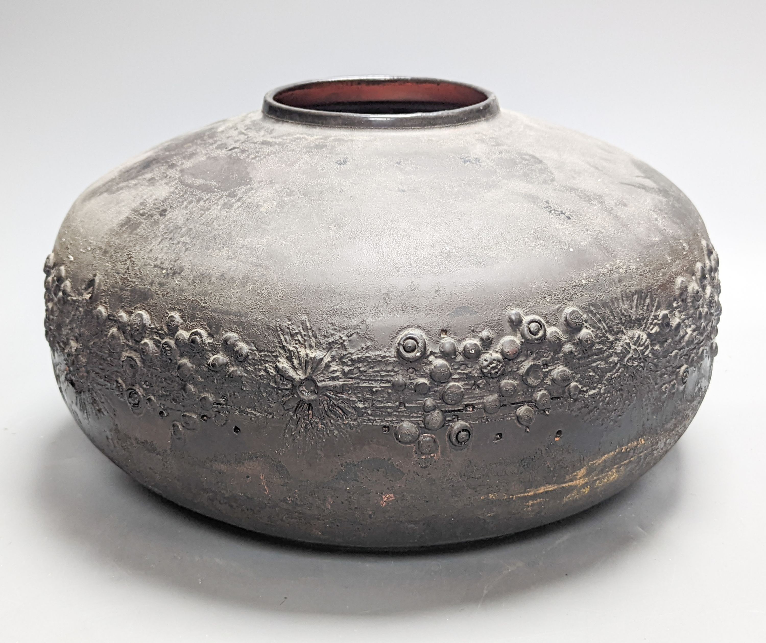 A large Amphora matte black vase 32cm